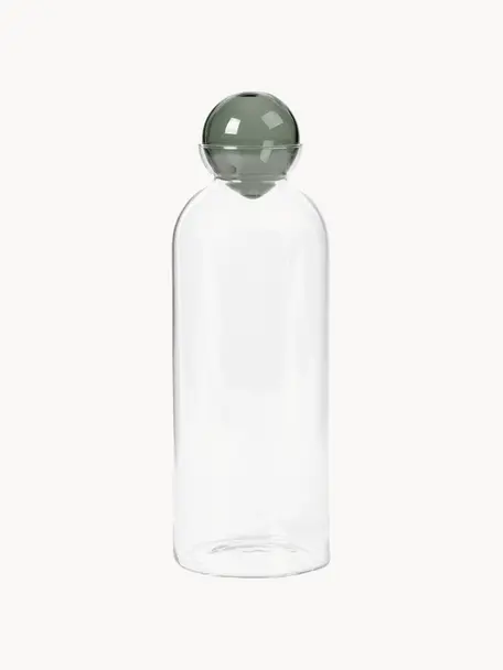 Mundgeblasener Dekanter Still, 1.4 L, Glas, Transparent, Grau, 1.4 L