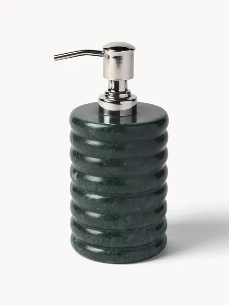 Dozownik do mydła z marmuru Orta, Zielony, marmurowy, Ø 8 x W 17 cm