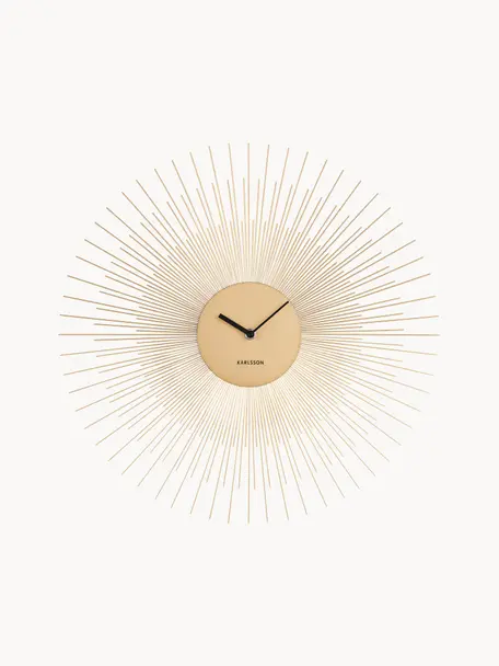 Reloj de pared Peony, Metal recubierto, Dorado, Ø 45 cm