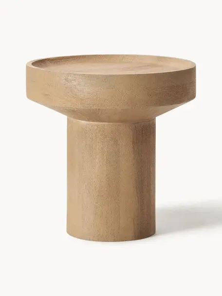 Table d'appoint ronde en manguier Benno, Bois de manguier massif, MDF, laqué

Ce produit est fabriqué à partir de bois certifié FSC® issu d'une exploitation durable, Manguier clair laqué, Ø 50 x haut. 50 cm