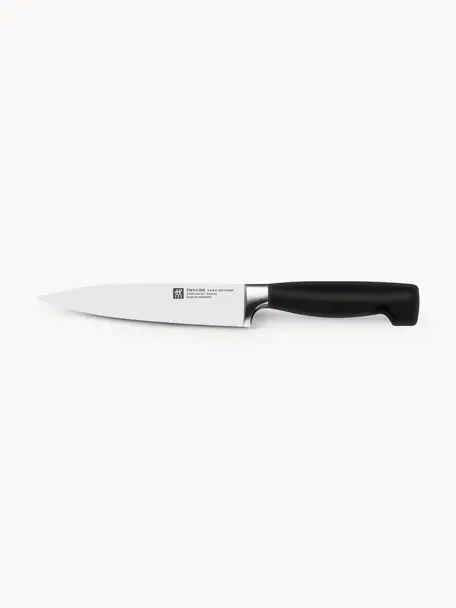 Coltello da carne Four Star, Manico: plastica, Argentato, nero, Lung. 29 cm