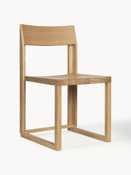 Chaise en bois de chêne Outline, Bois de chêne, huilé, certifié FSC, Bois de chêne, larg. 46 x prof. 46 cm