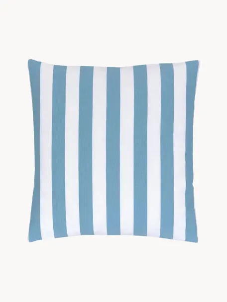 Poszewka na poduszkę Timon, 100% bawełna, Niebieski, biały, S 40 x D 40 cm
