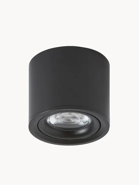 LED-Deckenspot Alivia, Metall, pulverbeschichtet, Schwarz, Ø 9 x H 7 cm