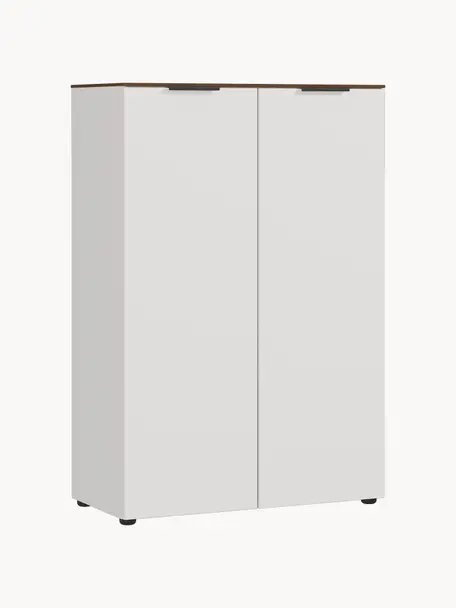 Armoire de bureau Ancona, Beige clair, bois effet noyer, larg. 81 x haut. 120 cm