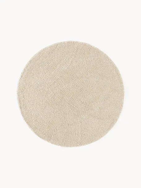 Tapis rond en laine tufté main Eleni, 100 % laine, certifiée RWS

Les tapis en laine peuvent perdre des fibres lors des premières semaines et des peluches peuvent se former, ce phénomène est naturel et diminue à mesure de votre usage et du temps, Beige clair, Ø 120 cm (taille S)