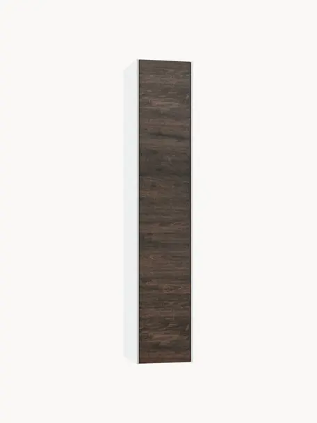 Szafka łazienkowa Ago, Korpus: płyta wiórowa pokryta fol, Biały, o wyglądzie drewna jesionowego, S 25 x W 130 cm