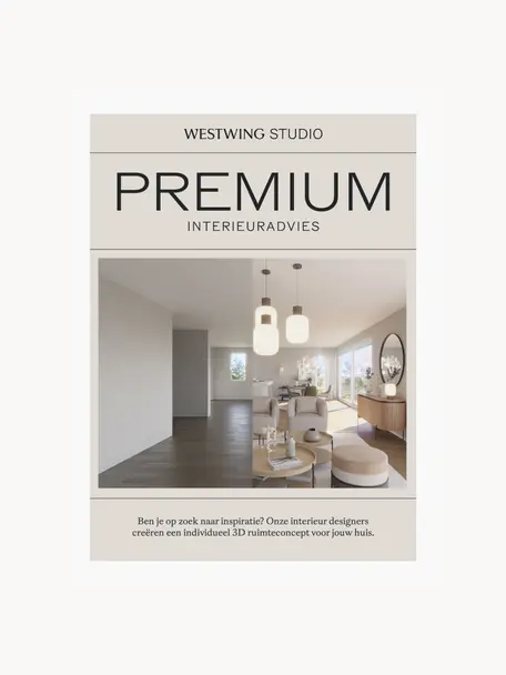 Westwing Studio | Premium advies voor jouw kamer, Digitale voucher.
Na ontvangst van je bestelling nemen wij onmiddellijk contact met je op om een afspraak te maken voor een telefonisch consult met jouw persoonlijke interieurexpert., Westwing Studio | Premium advies voor jouw kamer, Woonruimte(s)