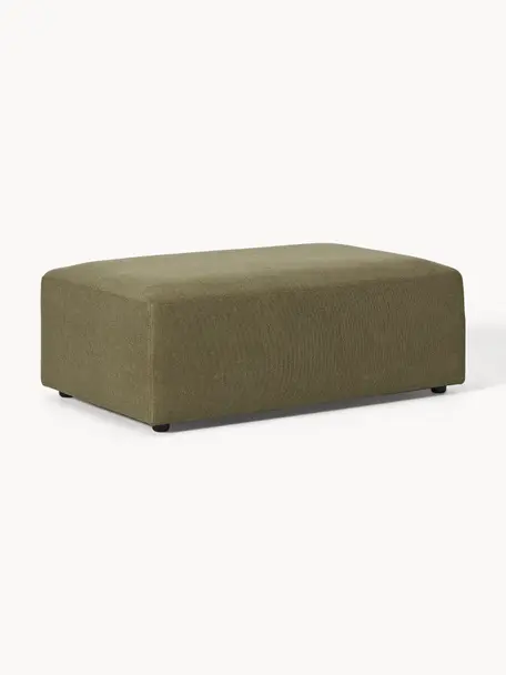 Pouf XL Melva, larg 116 x prof. 72 cm, Tissu vert olive, larg. 116 x prof. 72 cm