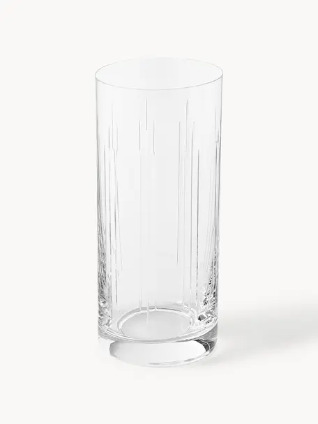 Longdrinkgläser Felipe aus Kristallglas, 4 Stück, Crystal glas/Kristallglas, Transparent, Ø 6 x H 15 cm, 300 ml