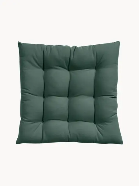 Poduszka na krzesło z bawełny Ava, 2 szt., Ciemny szary, S 40 x D 40 cm