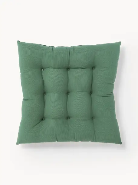 Poduszka na krzesło z bawełny Ava, 2 szt., Ciemny szary, S 40 x D 40 cm