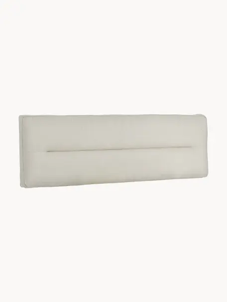 Tête de lit rembourrée en bouclette Sleep, Tissu bouclé blanc, larg. 180 x haut. 60 cm