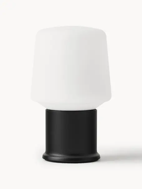 Lampada da tavolo portatile da esterno a LED con luce regolabile London, Plastica, Bianco, nero, Ø 9 x Alt. 15 cm