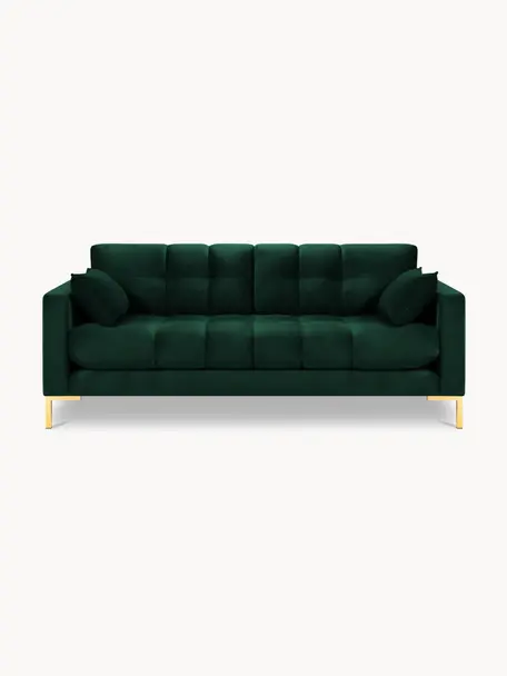 Sofa z aksamitu Mamaia (2-osobowa), Tapicerka: 100% aksamit poliestrowy , Butelkowozielony aksamit, S 152 x G 92 cm