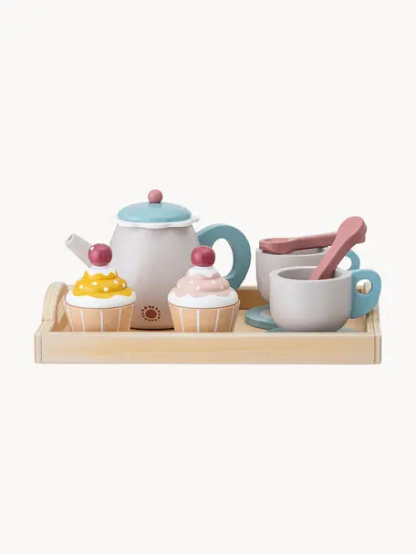 Speelset Coffee Time, 13-delig, Multiplex, lotushout, Meerkleurig, B 21 x H 10 cm