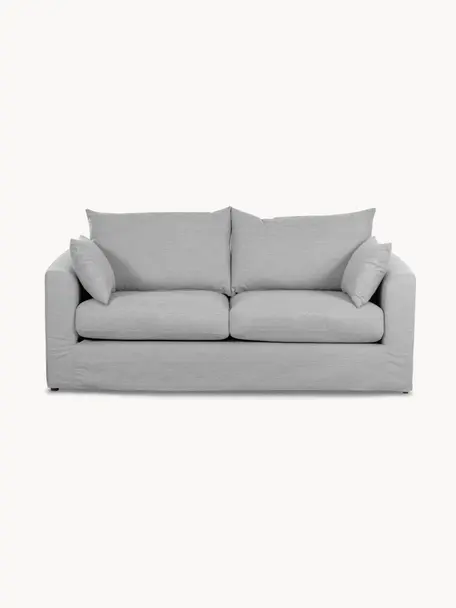 Sofa Zach (2-Sitzer), Bezug: Polypropylen Der hochwert, Füße: Kunststoff, Webstoff Grau, B 183 x T 90 cm