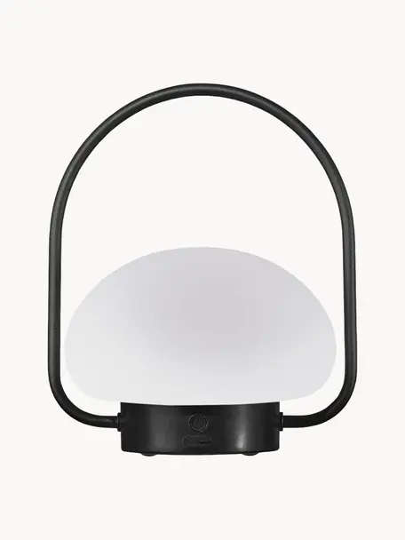 Lampada da tavolo dimmerabile mobile da esterno Sponge, Paralume: plastica, Struttura: plastica, Bianco, nero, Ø 23 x Alt. 28 cm