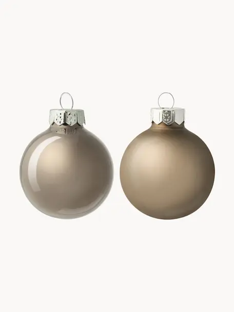 Set de boules de Noël Evergreen, 2 élém., Gris, Ø 4 cm, 16 pièces