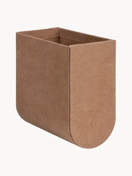 Ručne vyrobená úložná škatuľa Curved, Svetlohnedá, Š 12 x V 22 cm