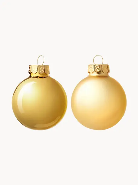 Bolas de Navidad Evergreen, tamaños diferentes, Dorado, Ø 10 cm, 4 uds.