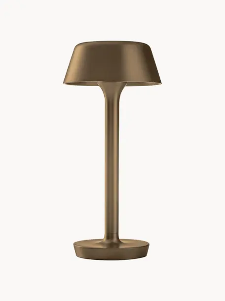 Malá přenosná LED stolní lampa Firefly In The Sky, stmívatelná, Potažený hliník, Zlatá, tmavá, Ø 12 cm, V 27 cm