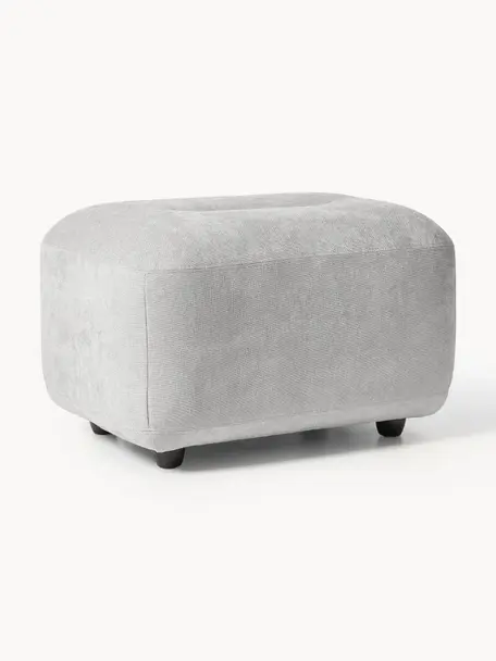 Pouf Stella, Tissu gris, larg. 71 x haut. 43 cm