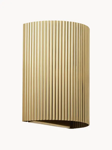 Nástenná lampa Hilko, Odtiene zlatej, Š 19 x V 25 cm