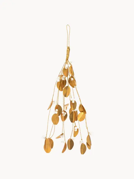 Baumanhänger Ornament, Pappmache, Goldfarben, B 5 x H 31 cm