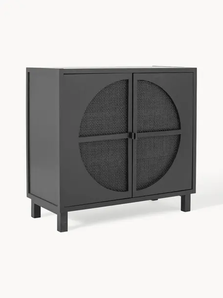 Credenza Trento, Nero, Larg. 105 x Alt. 100 cm