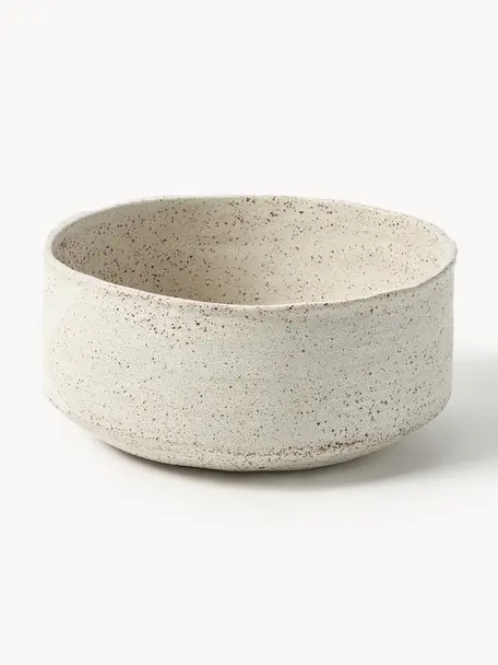 Bol decorativo Kamo, Al 15 cm, Gres, Beige claro, Ø 30 x Al 15 cm