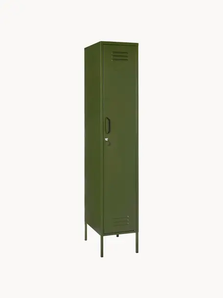 Szafa The Skinny, Stal malowana proszkowo, Ciemny zielony, S 35 x H 183 cm