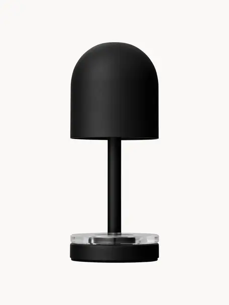 Lampada da tavolo piccola portatile da esterno a LED Luceo, Nero opaco, Ø 9 x Alt. 22 cm