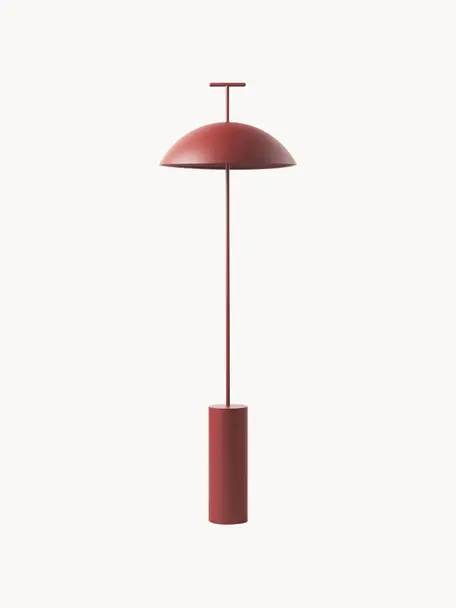 Petit lampadaire LED Geen-A, Rouge rouille, haut. 132 cm