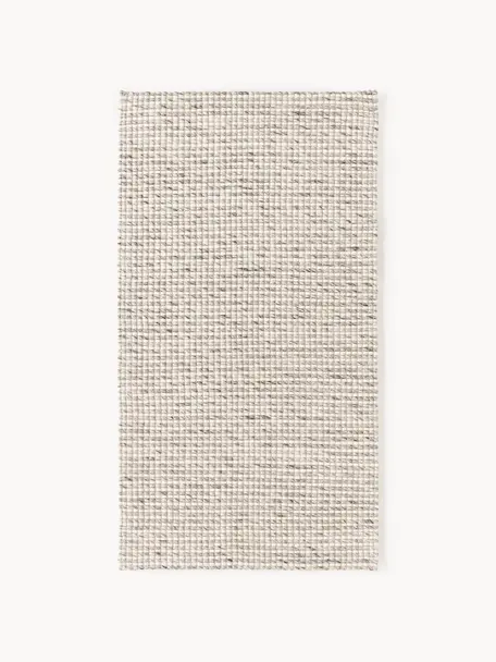 Tapis en laine à poils courts tissé à la main Rumi, Tons beiges, larg. 80 x long. 150 cm (taille XS)