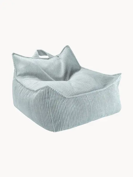 Kinder-Sitzsack Sugar aus Cord, Bezug: Cord (100 % Polyester) au, Cord Mintgrün, B 70 x T 80 cm