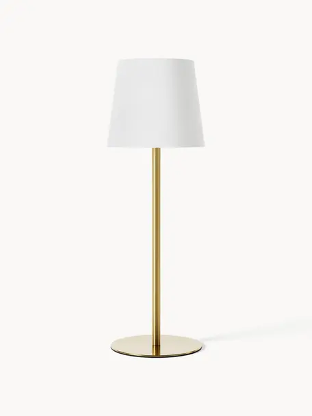 Stmívatelná stolní lampa s USB portem Fausta, Zlatá, bílá, Ø 13 cm, V 37 cm
