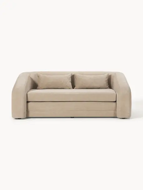 Sofá cama Eliot (2 plazas), Tapizado: 88% poliéster, 12% nylon , Patas: plástico, Tejido beige, An 180 x F 100 cm