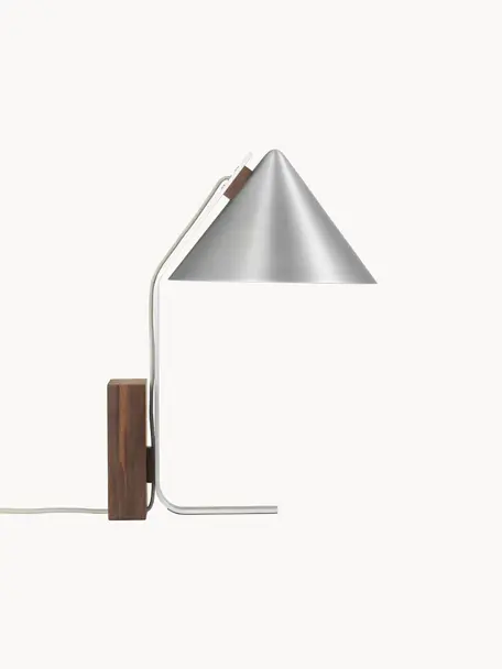 Lampe à poser Cone, Argenté, Ø 25 x haut. 44 cm