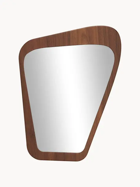 Espejo de pared May, Parte trasera: tablero de fibras de dens, Espejo: cristal, Madera oscura, marrón, An 41 x Al 55 cm