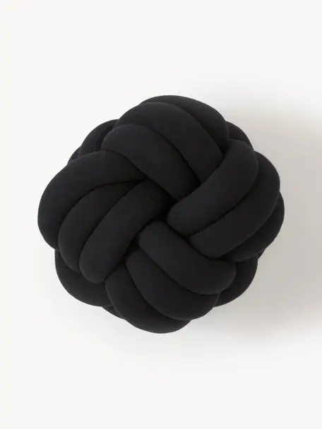 Spletený polštář Twist, Antracitová, Ø 30 cm