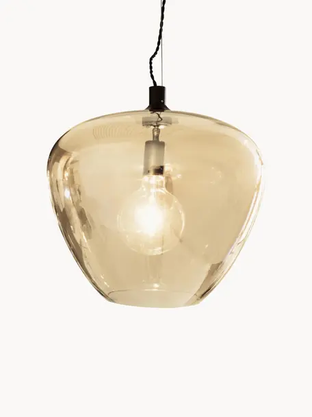 Závěsné svítidlo z tónovaného skla Bellissimo, Jantarová, Ø 40 cm, V 35 cm