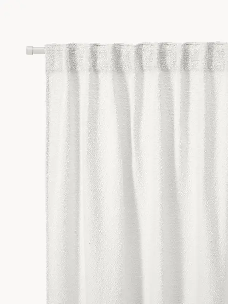 Nepriehľadné buklé záclony Bellamie, 2 ks, Buklé (85 % polyester, 15 % akryl), Buklé biela, Š 135 x D 260 cm