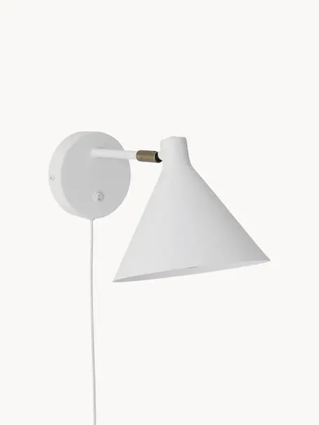 Nástenná lampa so zástrčkou Jordan, Biela, Š 20 x H 31 cm