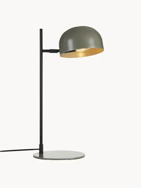 Moderní stolní lampa Pose, Šedá, černá, H 29 cm, V 49 cm