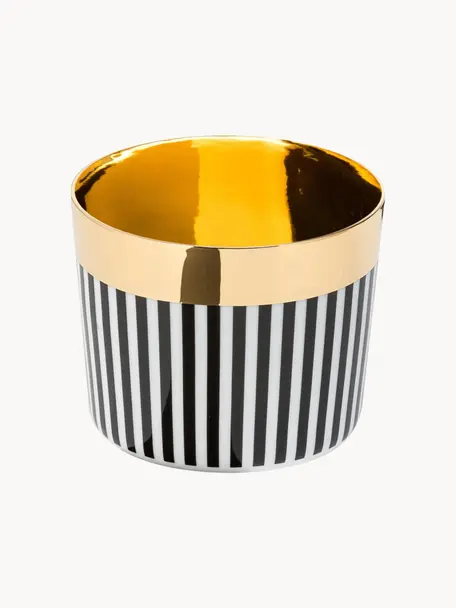 Pozlacený porcelánový pohár na šampaňskké Sip of Gold, Více barev, Ø 9 cm, V 7 cm, 300 ml