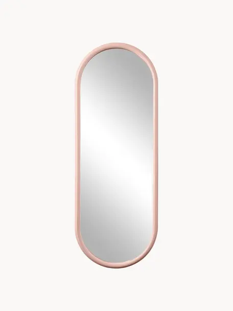 Espejo de pared ovalado Angui, Espejo: cristal, Espejo: Colores del espejo Marco: Rosa, An 29 x Al 78 cm