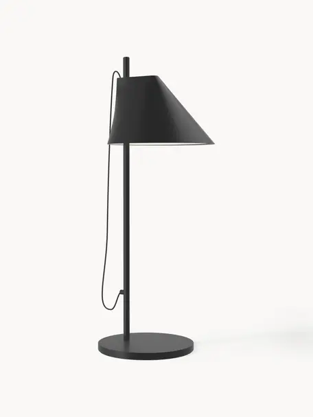 Velká stmívatelná stolní LED lampa s časovačem Yuh, Černá, Ø 20 cm, V 61 cm