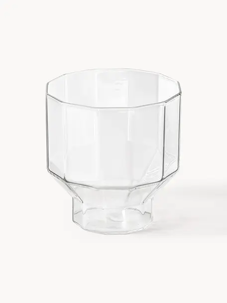 Vasos soplados Angoli, 4 uds., Vidrio de borosilicato, Transparente, Ø 9 cm x Al 9 cm, 360 ml