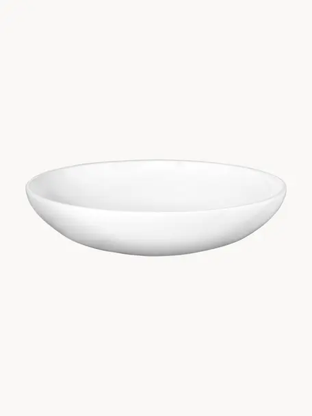 Suppenteller à table aus Fine Bone China, 6 Stück, Fine Bone China (Porzellan), Weiß, glänzend, Ø 22 x H 5 cm